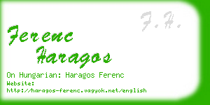 ferenc haragos business card